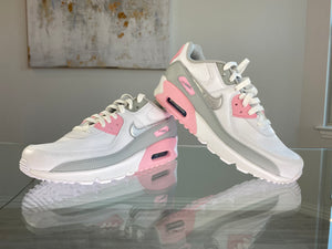 Nike Air Max 90 White/ Pink/ Grey/ Silver - Women’s 8.5